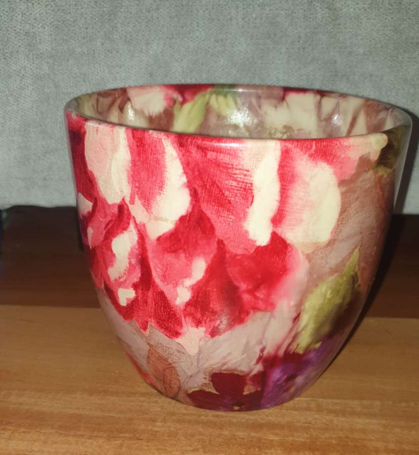 Kwiatowa osłonka, doniczka, ceramiczna  3