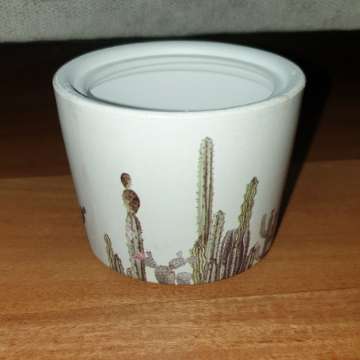 Osłonka doniczka ceramiczna z kaktusami
