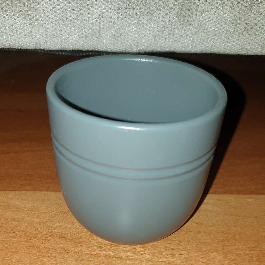 Osłonka doniczka ceramiczna szara nowa