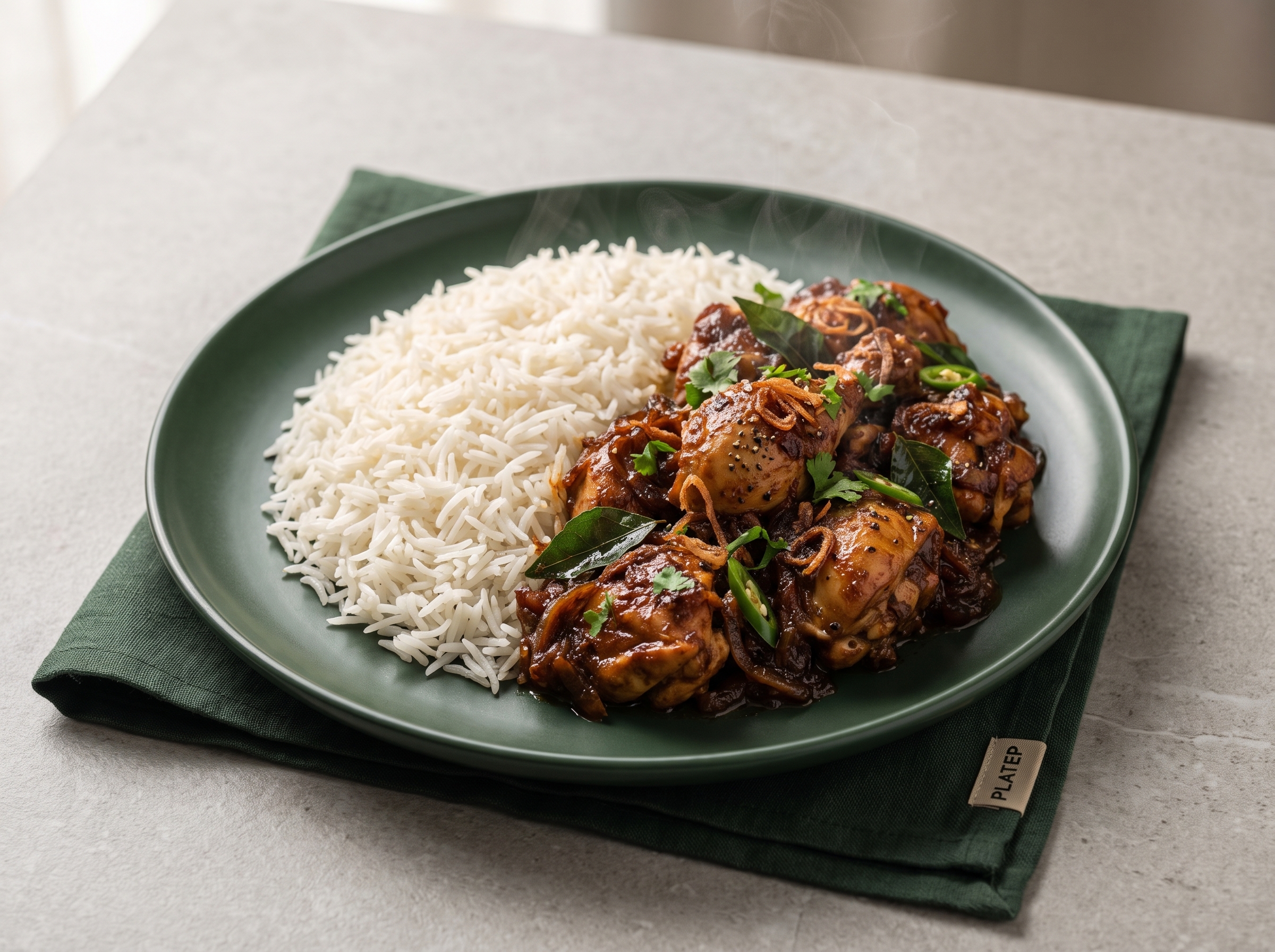 Chicken Chinthamani with Rice