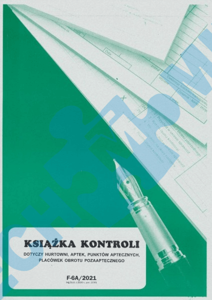 KSIĄŻKA KONTROLI PRZEPROWADZONEJ PRZEZ INSPEKTORA FARMACEUTYCZNEGO