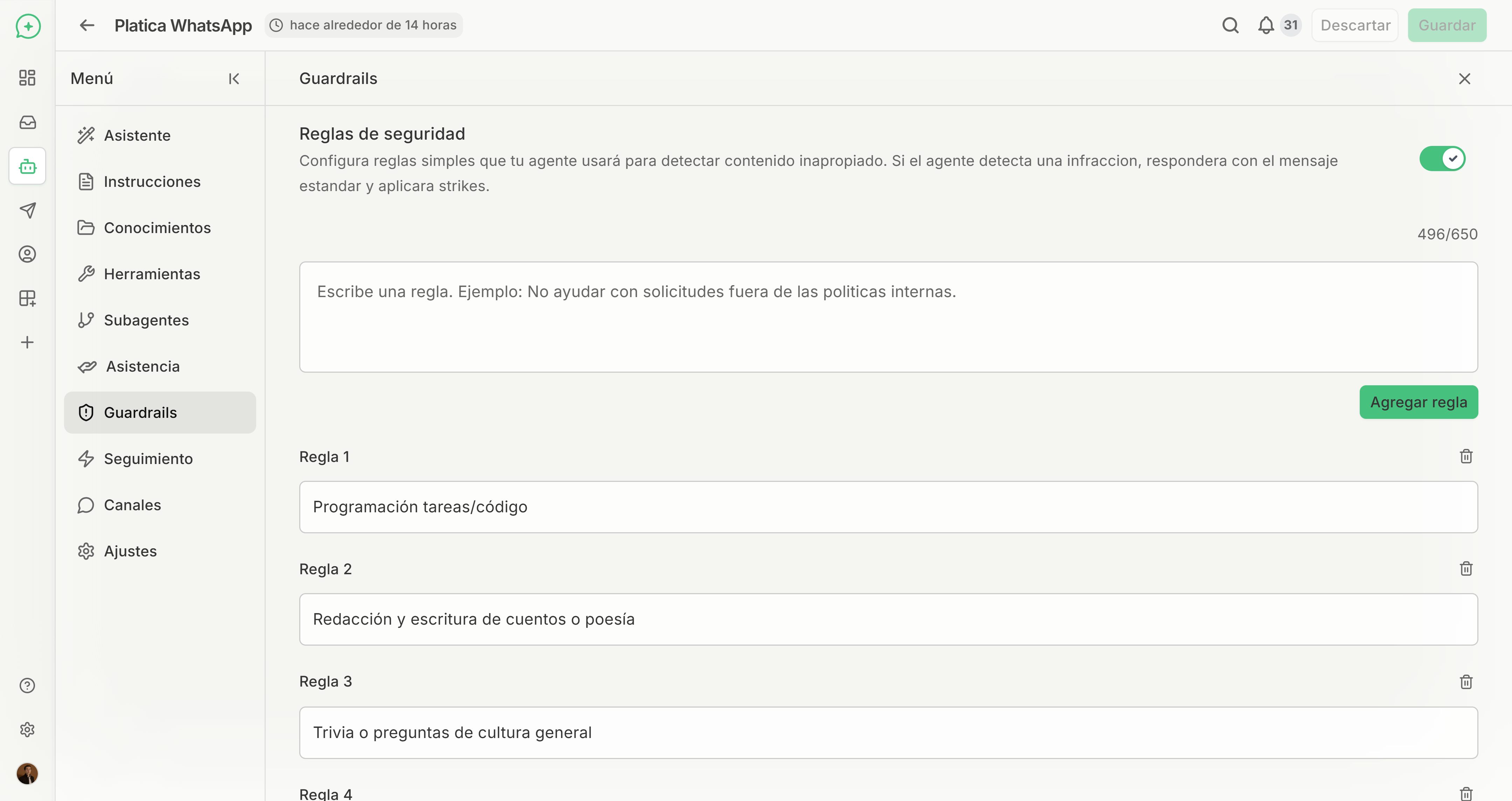 Sistema de Guardrails