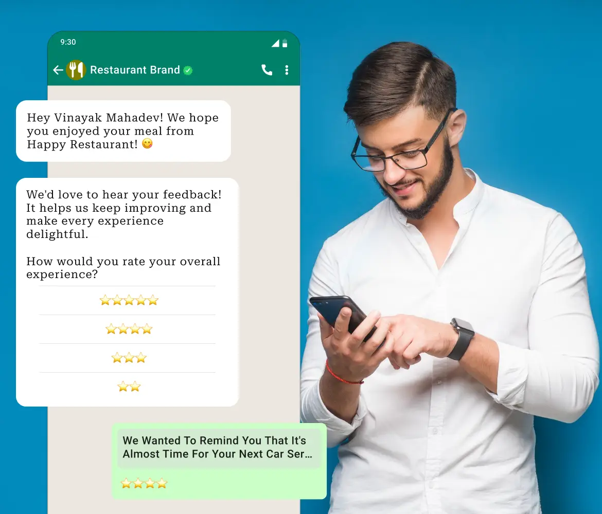 Boost customer satisfaction with Playbot Pro's feedback collection, easy returns, and instant support on WhatsApp.