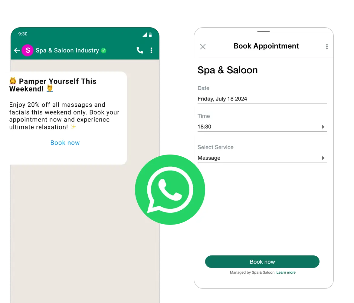 Boost spa & salon efficiency with Playbot Pro's WhatsApp shared inbox for team collaboration and client communication.