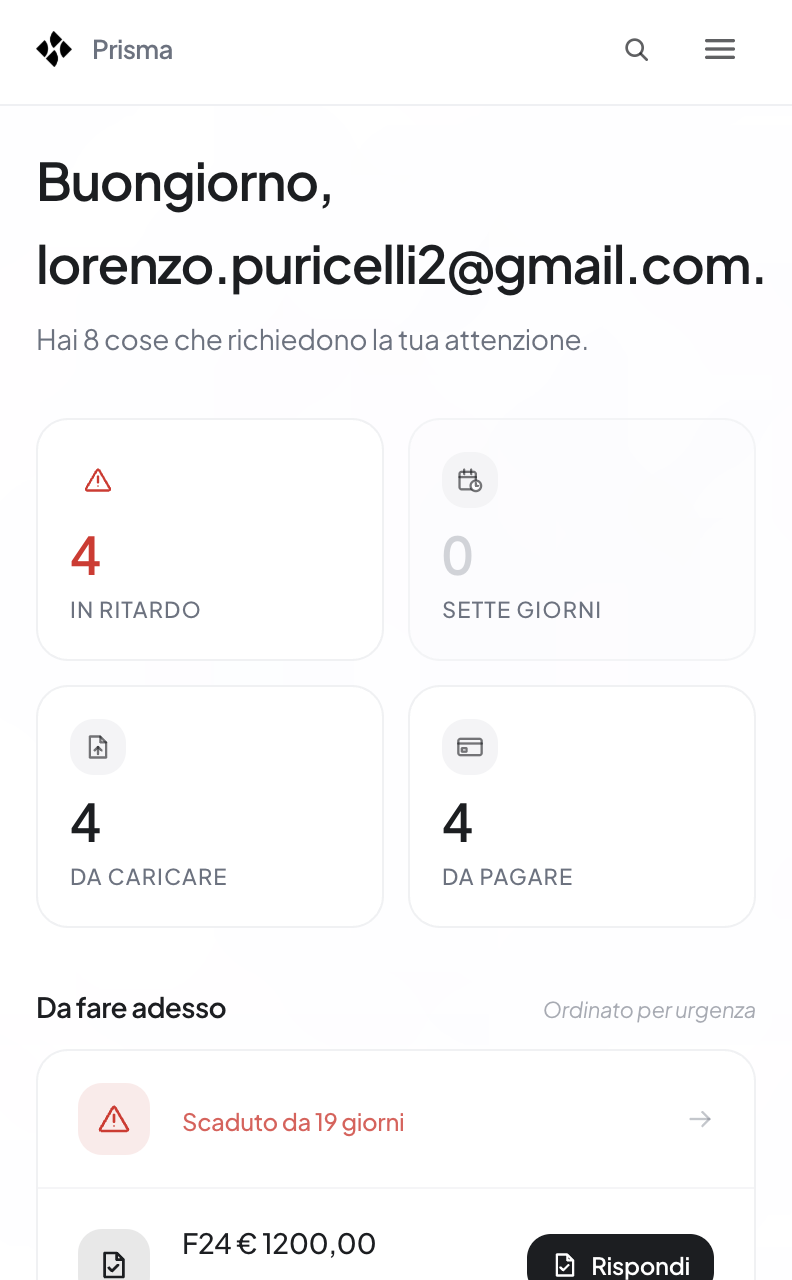Portale clienti Prisma