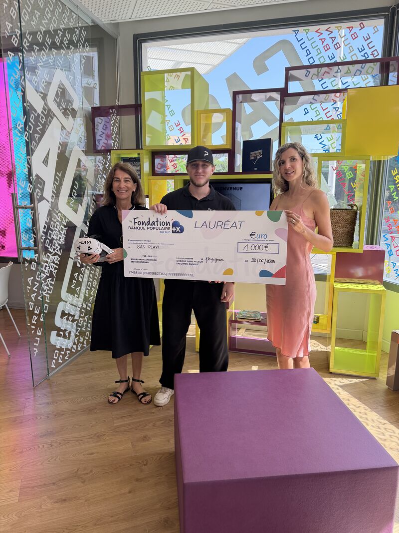Un cofondateur de PLAYI reçoit le Prix Initiative Jeune de la Fondation Banque Populaire du Sud.