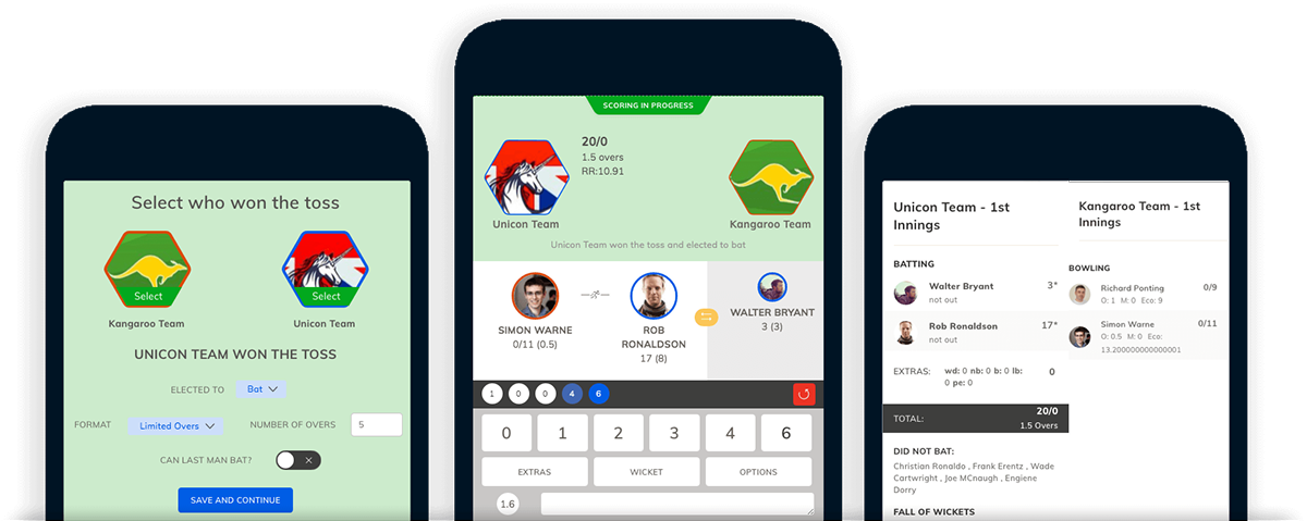 Real Time Cricket Scoring
