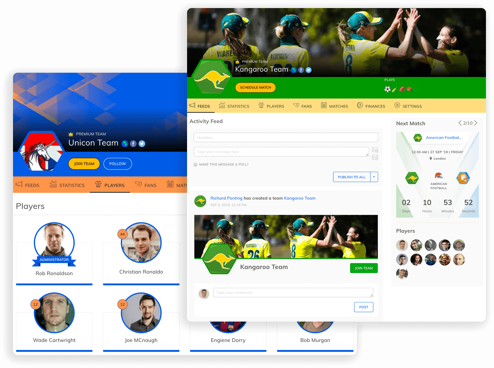 Free Australian Football Team Page