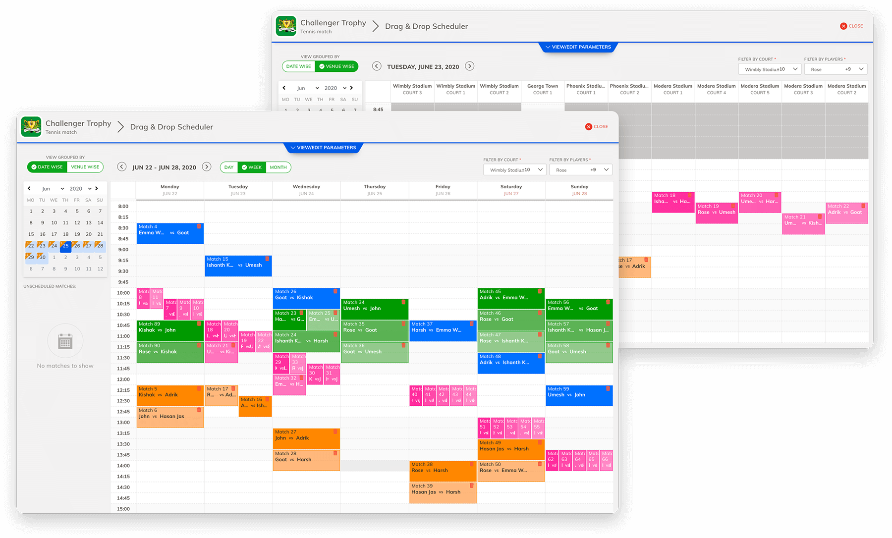 Drag And Drop Tournament Scheduler Drag And Drop Tournament Scheduler