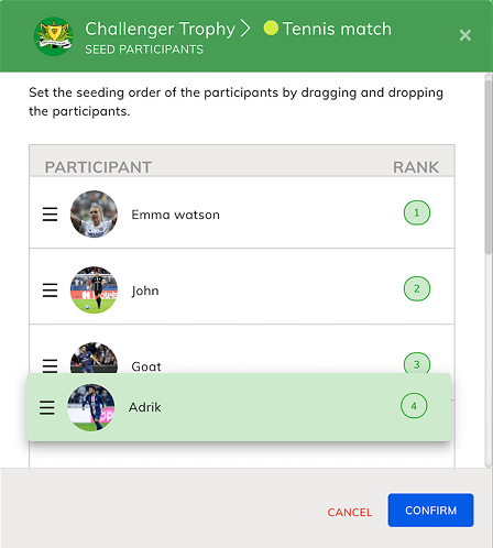 Team & player seeding