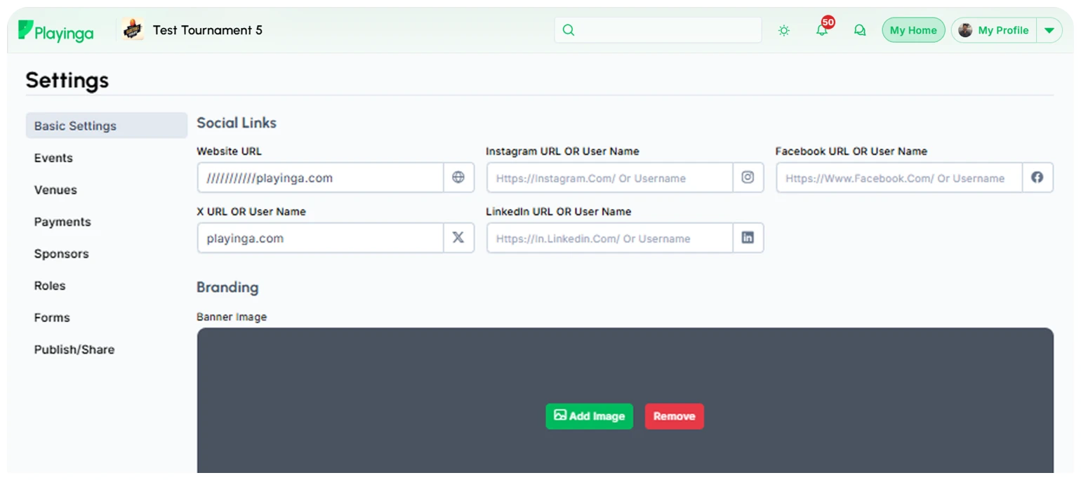 Tournament Management Platform