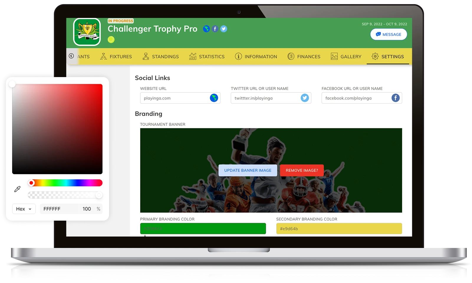 Tournament Page