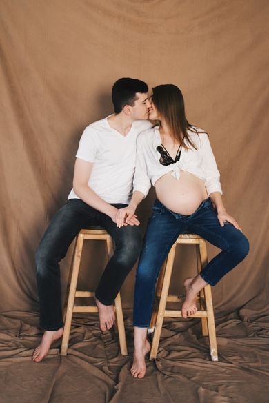 couple, content, maternity