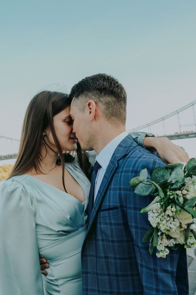 couple, wedding, family