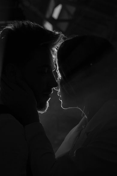 couple, blackandwhite