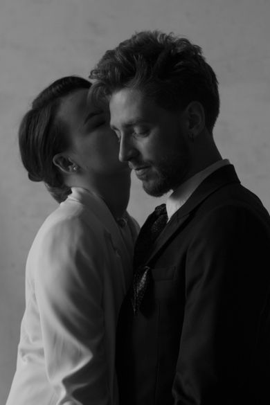 couple, blackandwhite
