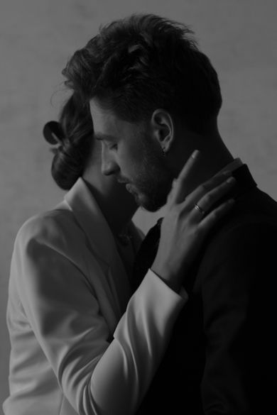 couple, blackandwhite