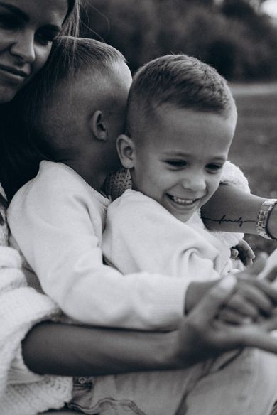 blackandwhite, children, family