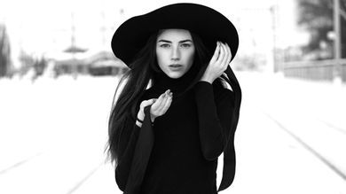 blackandwhite, street, portrait, content, fashion