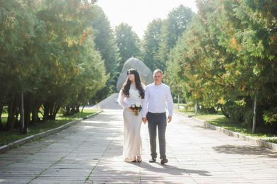 couple, wedding, portrait