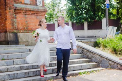 couple, wedding, portrait