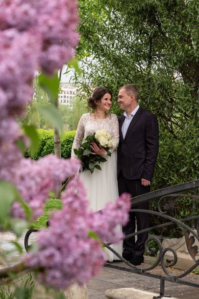 couple, wedding, family
