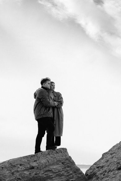 couple, blackandwhite