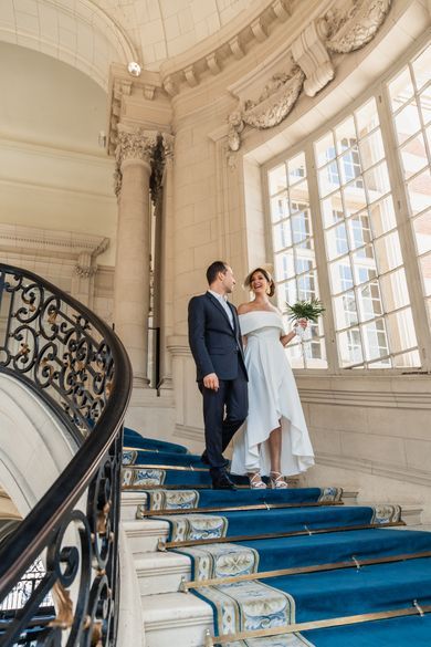 couple, wedding, portrait
