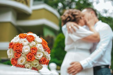 couple, wedding, family, portrait