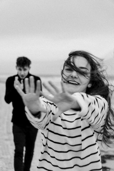 couple, blackandwhite