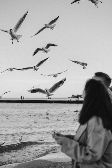 couple, blackandwhite