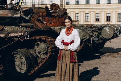 street, ukraine, portrait