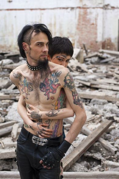 couple, street, portrait