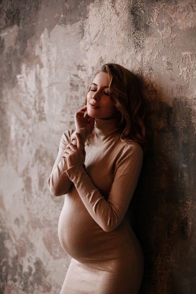 portrait, content, maternity