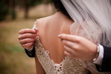 couple, wedding, family
