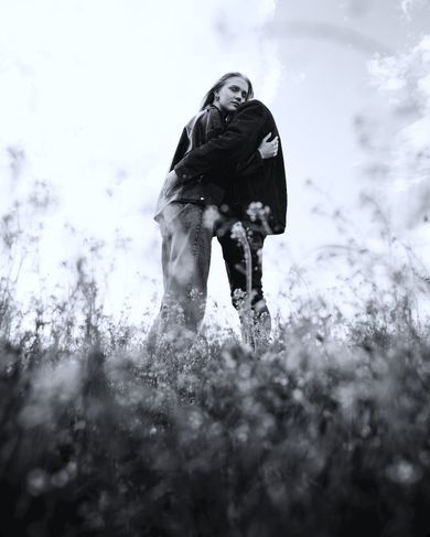 couple, blackandwhite, nature, portrait