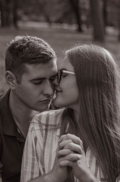 couple, nature, content, blackandwhite