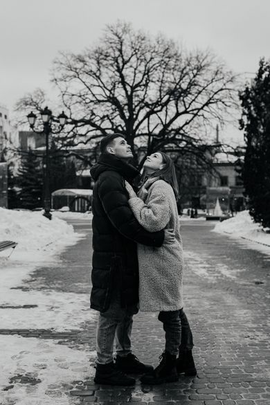 couple, blackandwhite, portrait