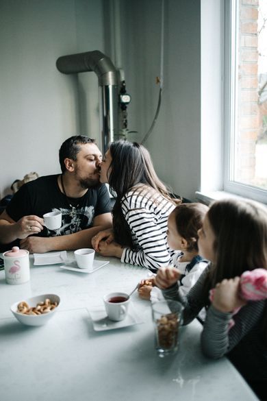 couple, children, family, portrait