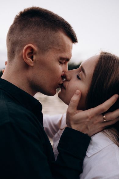 couple, street, family