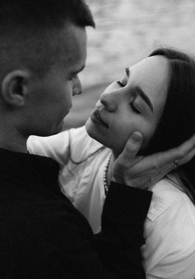 couple, blackandwhite, street, family