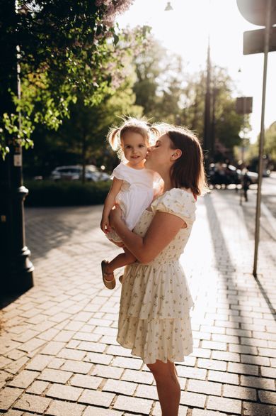 children, street, family