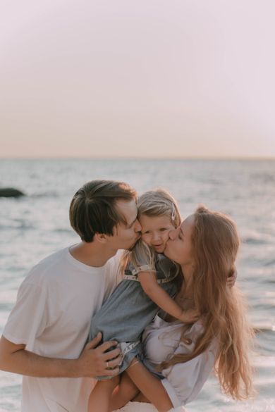 portrait, children, family
