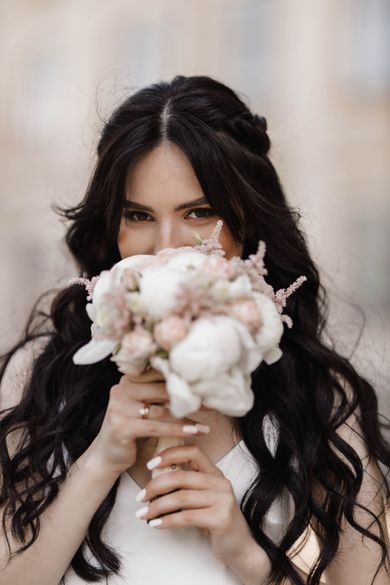 couple, wedding, portrait