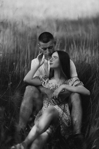 couple, blackandwhite