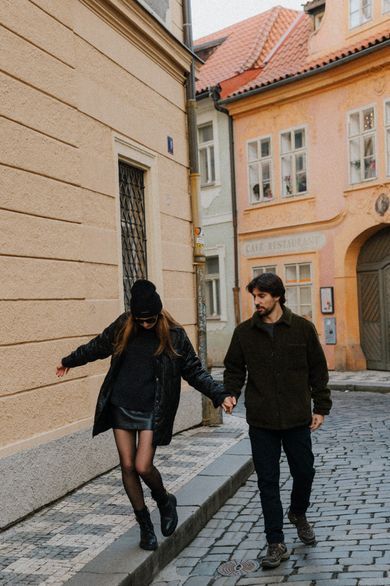 couple, street