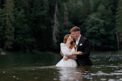 couple, wedding, nature
