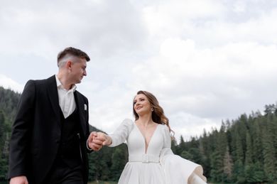 couple, wedding, family