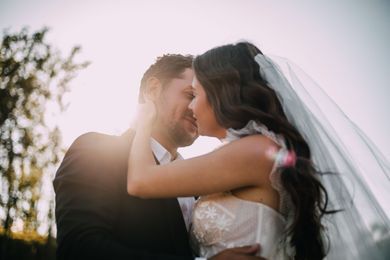 couple, wedding, family