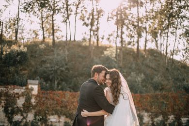 couple, wedding, family